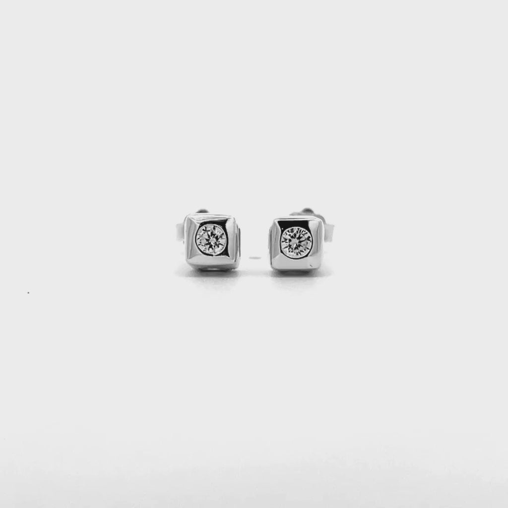 Orecchini Dado in Argento 925