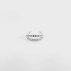 Ear Cuff Abbraccio Scintillante Intrecciato In Argento 925
