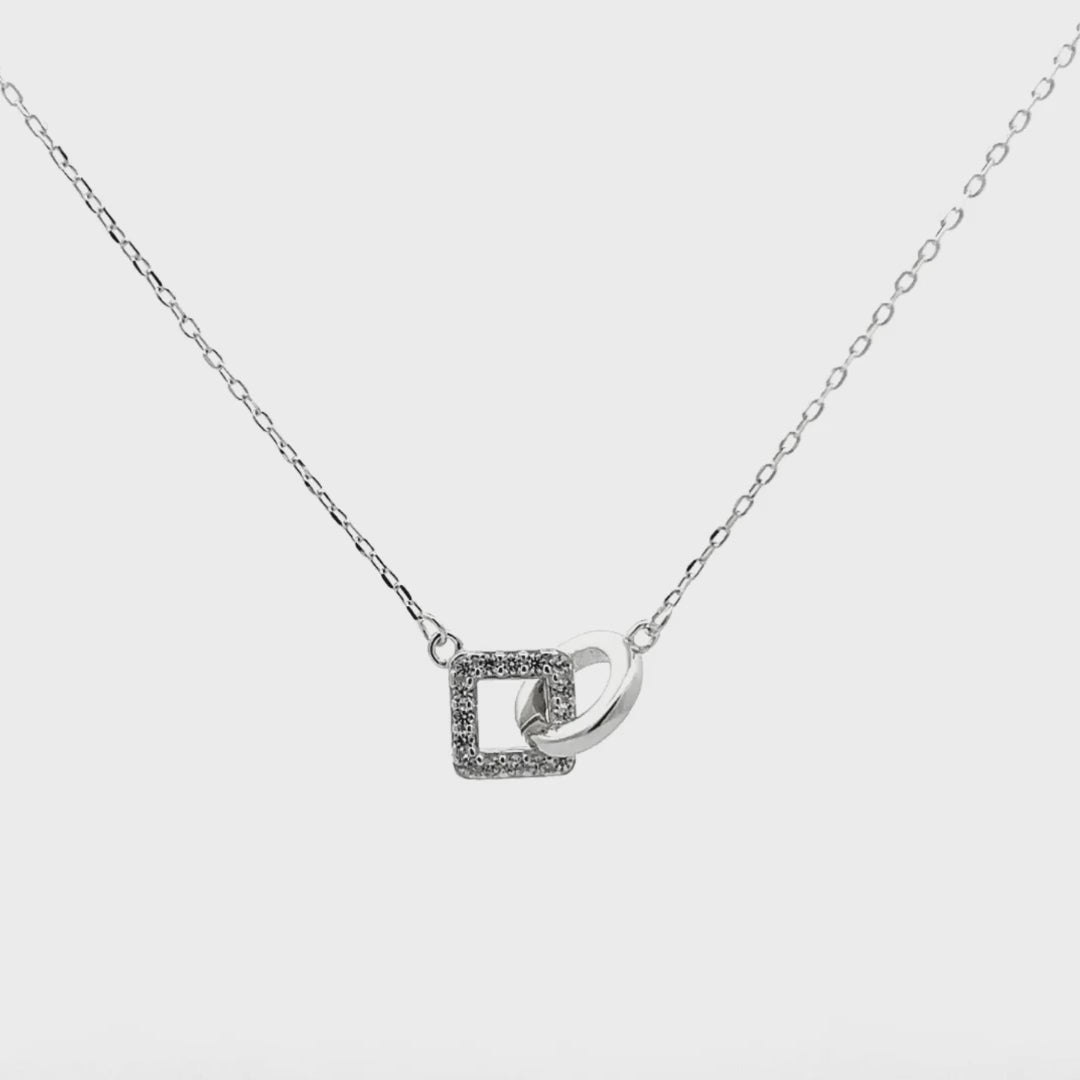 Collana Argento Nodo Geometrico