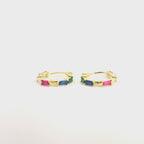 Orecchini Rainbow Sparkle con Pietre Multicolore In Argento 925