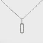 Collana in Argento con Pendente Rettangolare