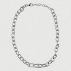 Collana Chunky con Maglie a Catena e Moschettone Dettagliato In Acciaio Inossidabile
