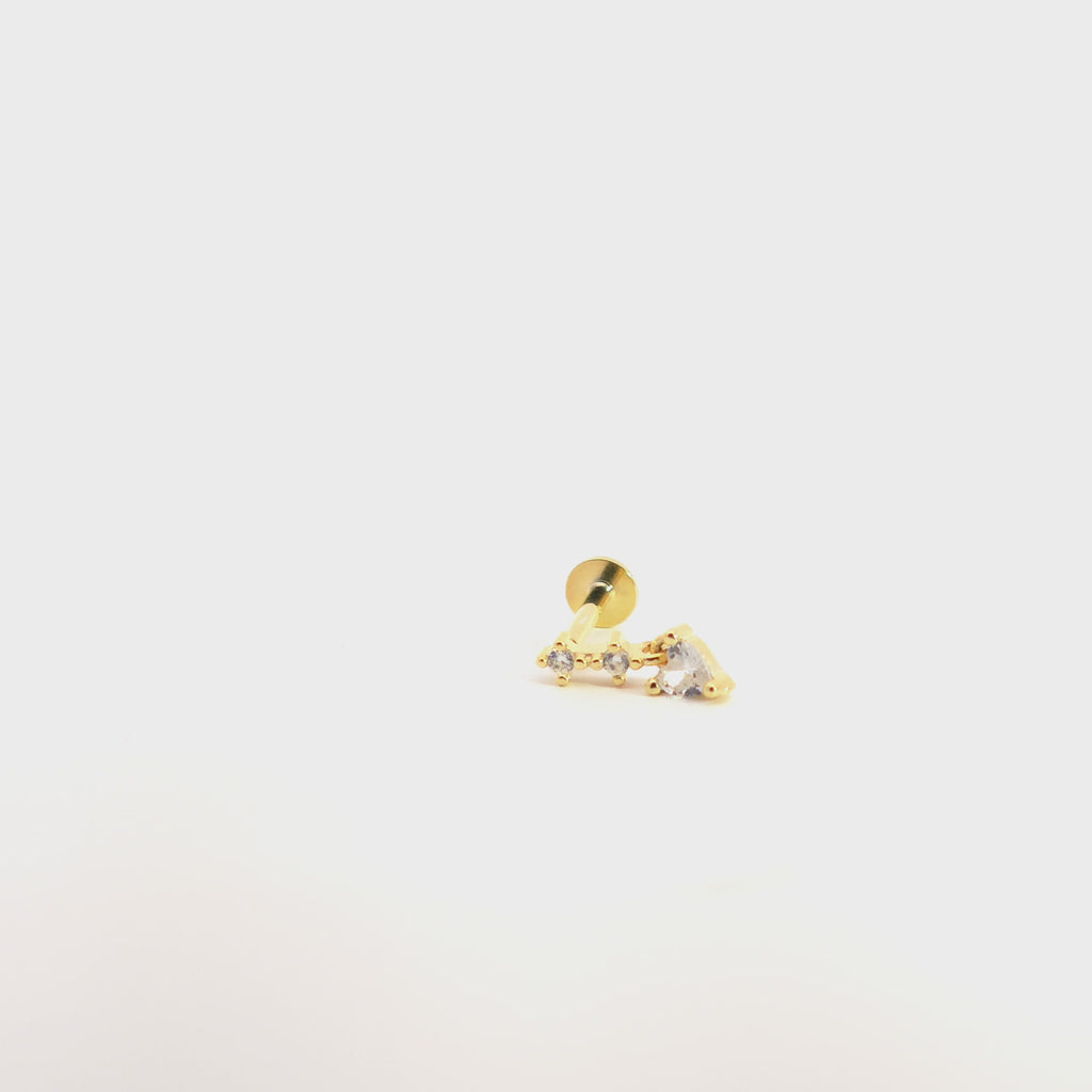 Piercing Scintilla Pura In Argento 925