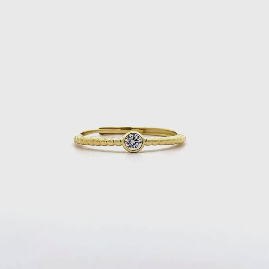 Anello Punto Luce Zircone in Argento 925