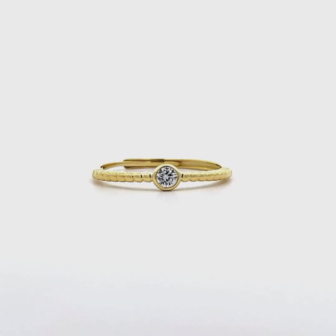 Anello Punto Luce Zircone in Argento 925