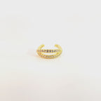 Ear Cuff Abbraccio Scintillante Intrecciato In Argento 925