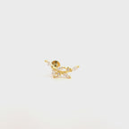 Piercing Rametto con Foglioline Brillanti in Argento 925