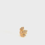 Ear Cuff Foglia con Pave di Zirconi In Acciaio Inossidabile