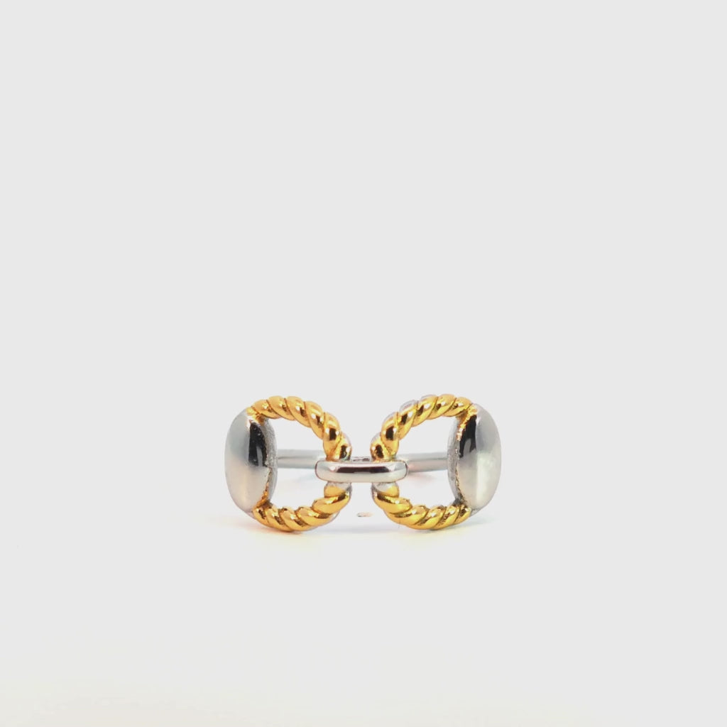Anello Nodo Intreccio In Acciaio Inossidabile