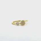 Anello Cuore Pavé Argento