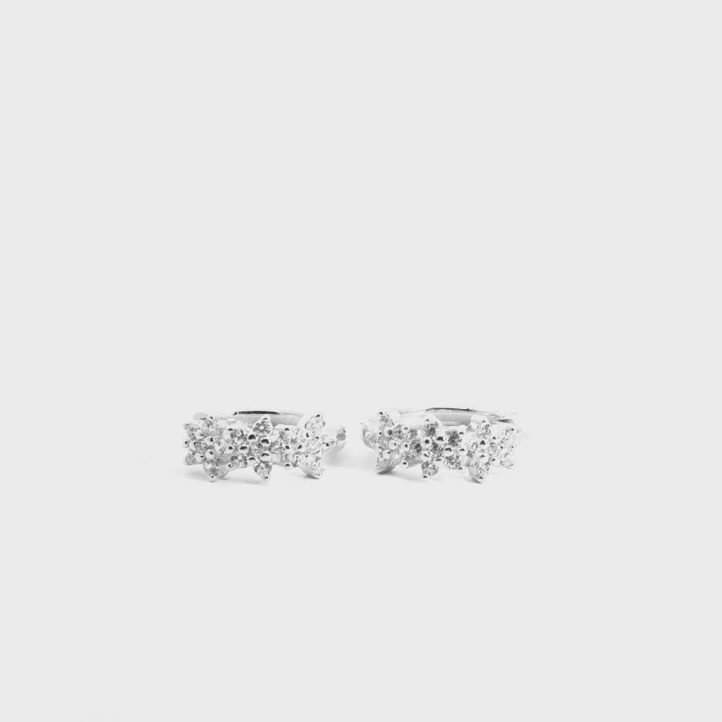 Orecchini Trilogia Floreale con Zirconi In Argento 925