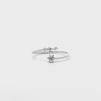 Anello Aperto Brillante in Argento