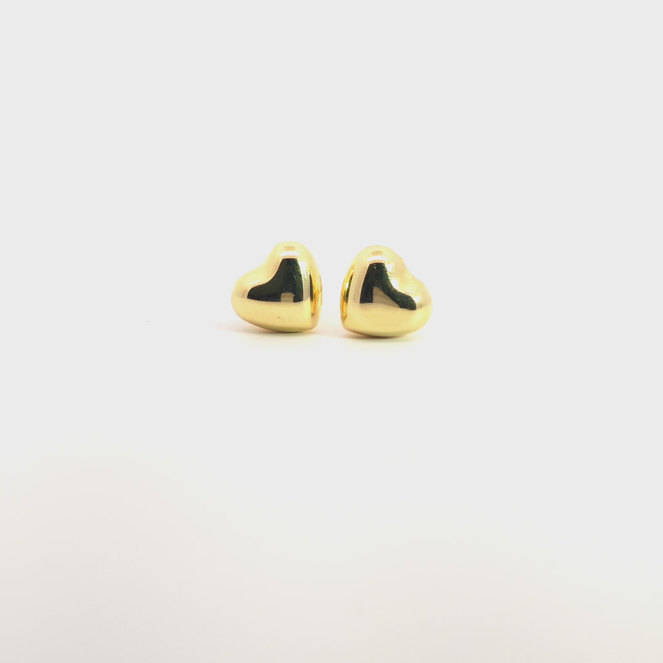 Orecchini Cuore Bombato In Argento 925