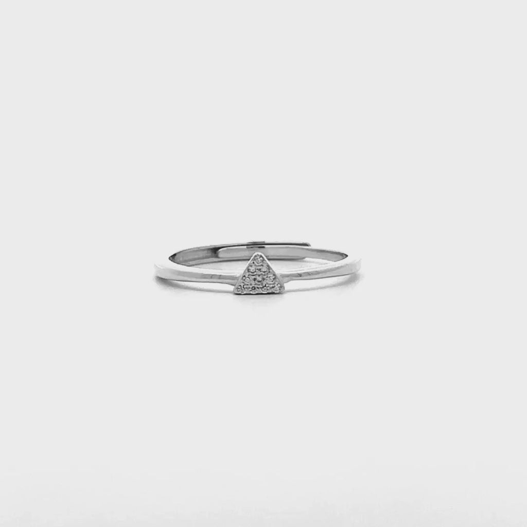 Anello Triangolo in Argento 925