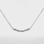 Collana nodo intrecciato brillante in Argento 925