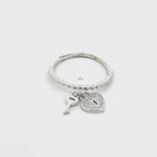 Anello Cuore con Chiave Argento 925