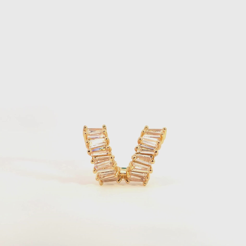 Ear Cuff Doppio Cerchio con Zirconi Taglio Trapezio In Acciaio Inossidabile