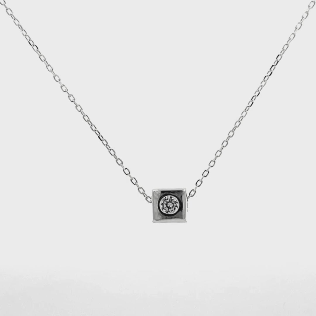 Collana cubo in Argento 925