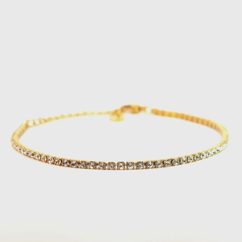 Bracciale Tennis con Zirconi Luminosi In Acciaio Inossidabile
