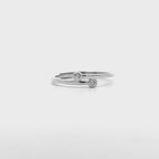 Anello Minimal in Argento con Zirconi
