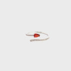 Anello Vortice Cromatico a Spirale con Zirconi In Argento 925