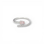 Anello Vortice Cromatico a Spirale con Zirconi In Argento 925