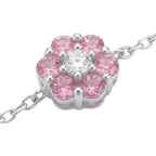Bracciale Petali Cromatici con Fiore di Zirconi In Argento 925
