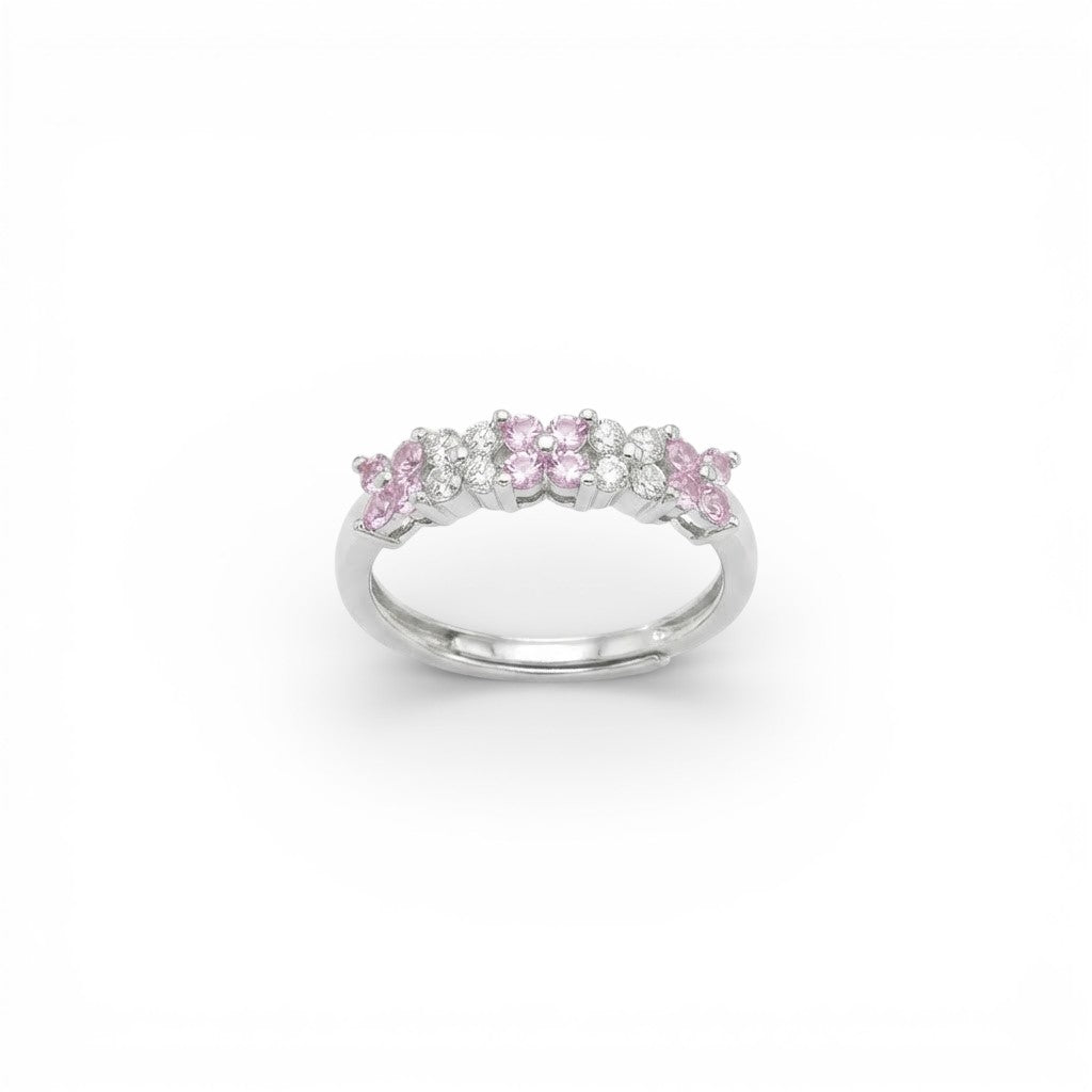 Collana e orecchini circolari in zirconi cubici, realizzati in argento massiccio placcato oro rosa 18 carati - Italia Collana e orecchini circolari in zirconi cubici, realizzati in argento massiccio placcato oro rosa 18 carati - Italia