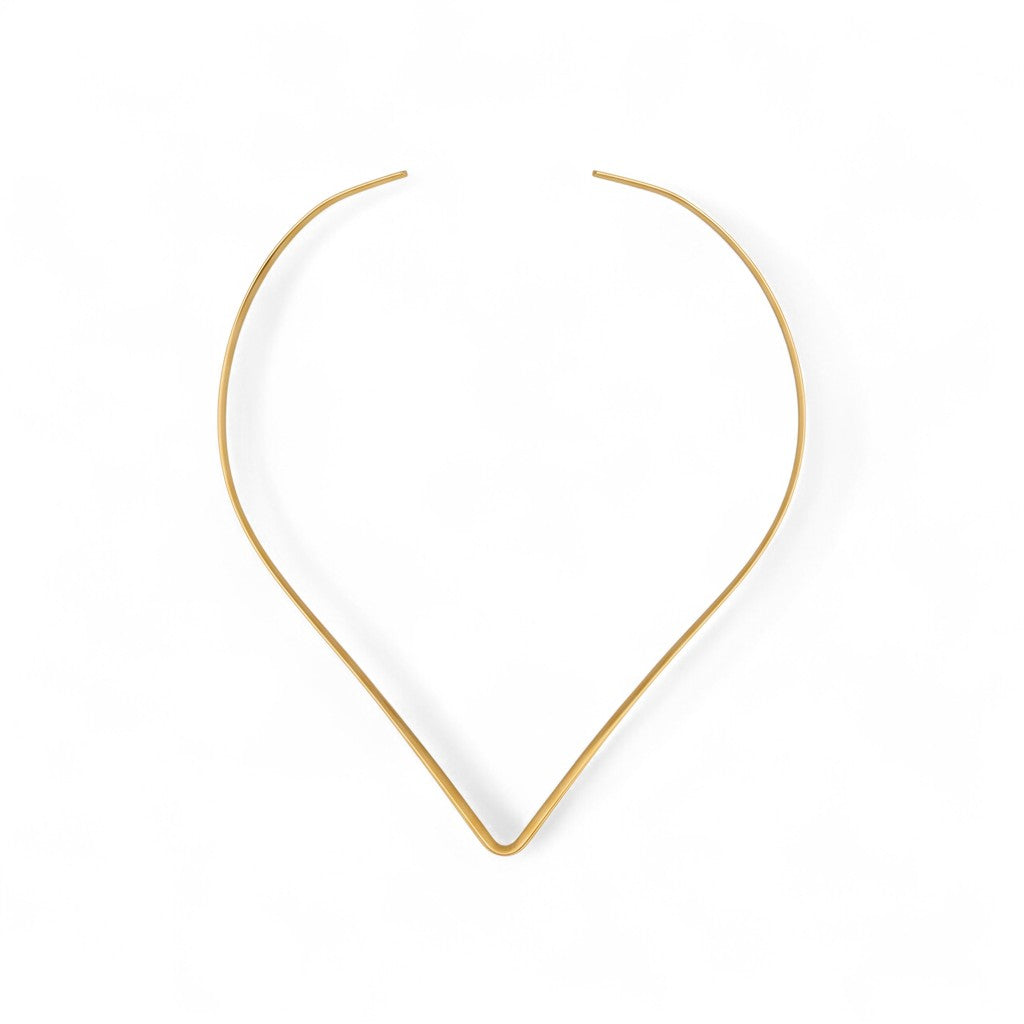 Girocollo Rigido Aperto a Forma di V In Acciaio Inossidabile