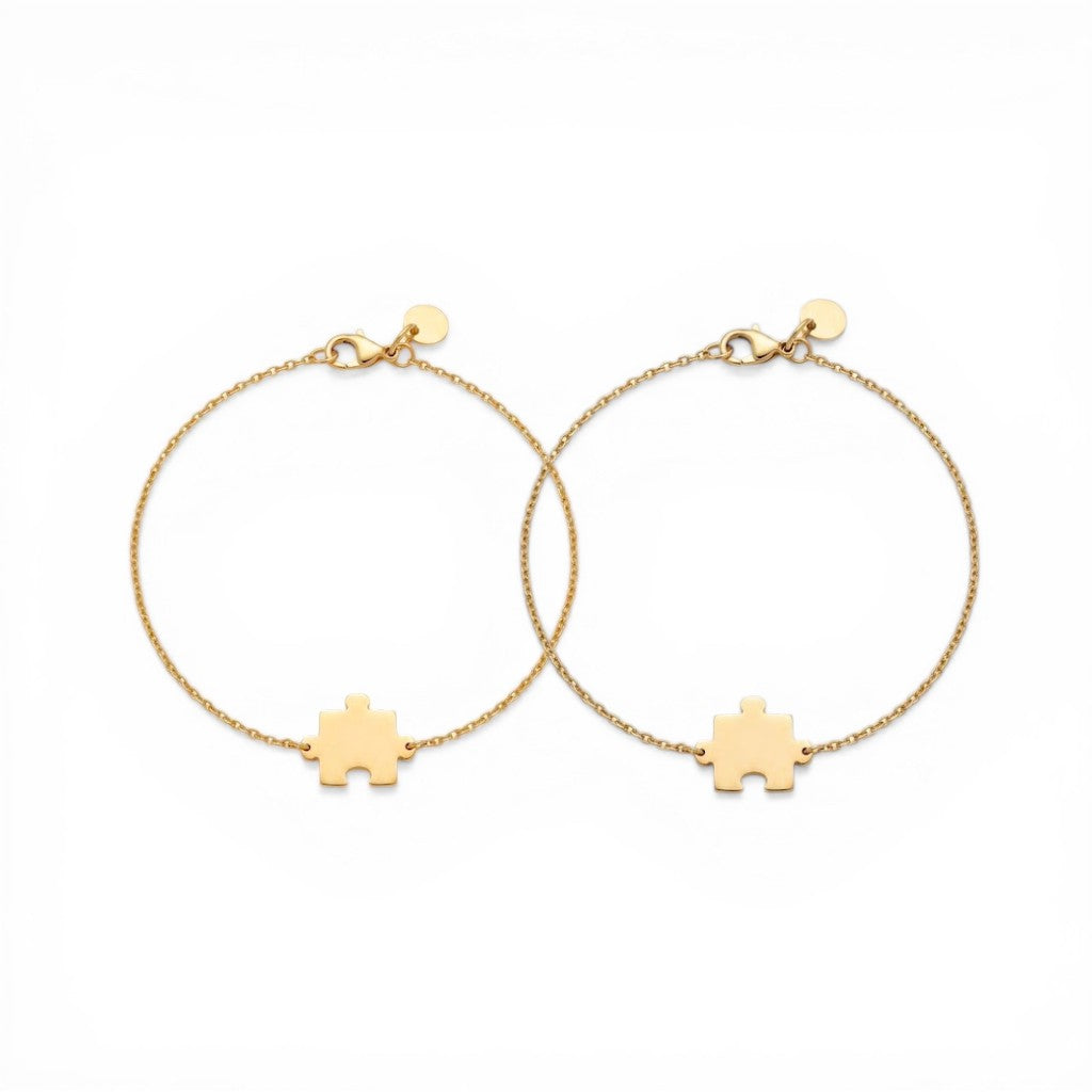 Coppia Bracciali Puzzle In Acciaio Inossidabile