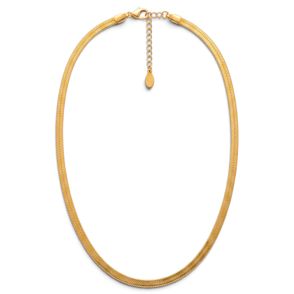Collana Maglia Snake Piatta In Acciaio Inossidabile