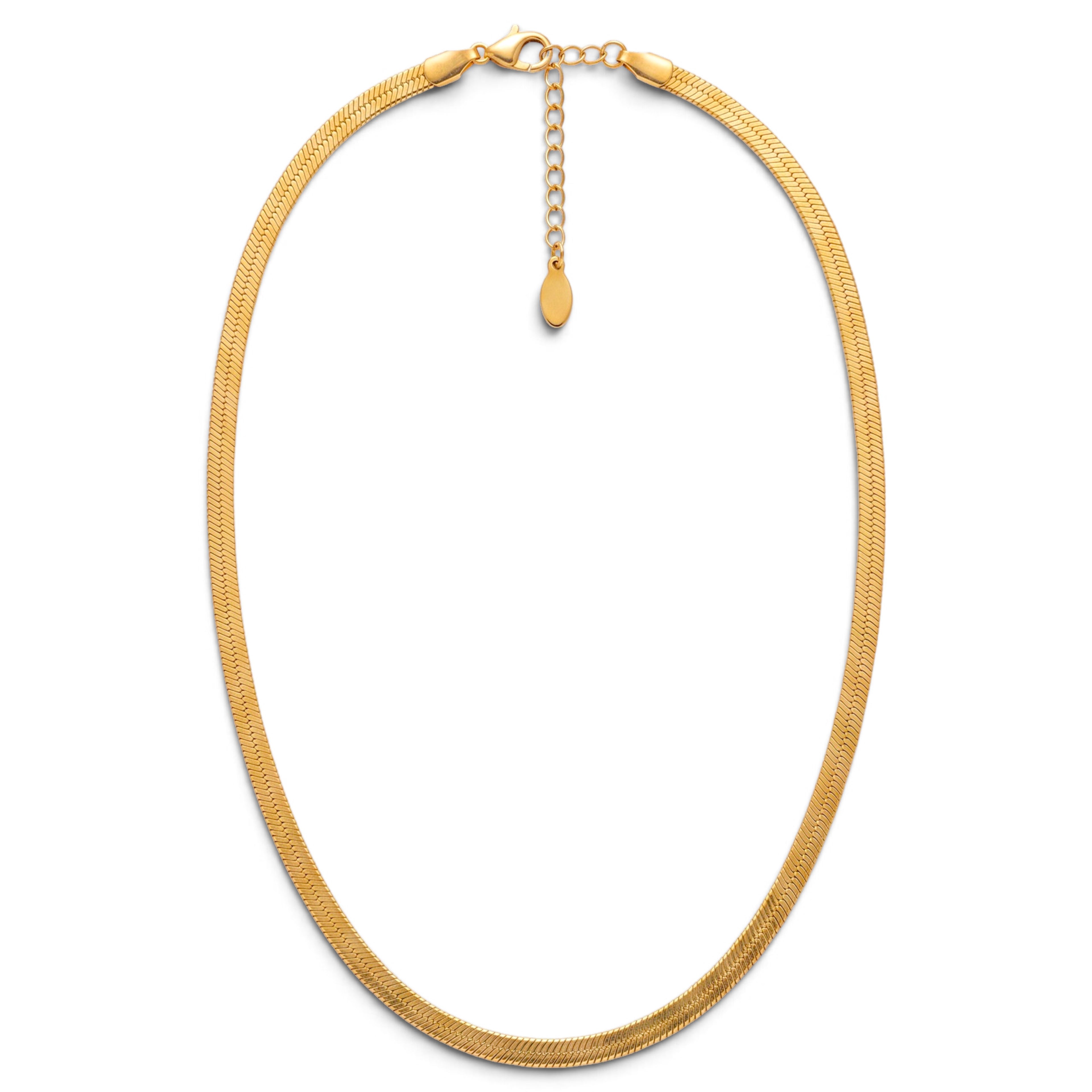 Collana Maglia Snake Piatta In Acciaio Inossidabile