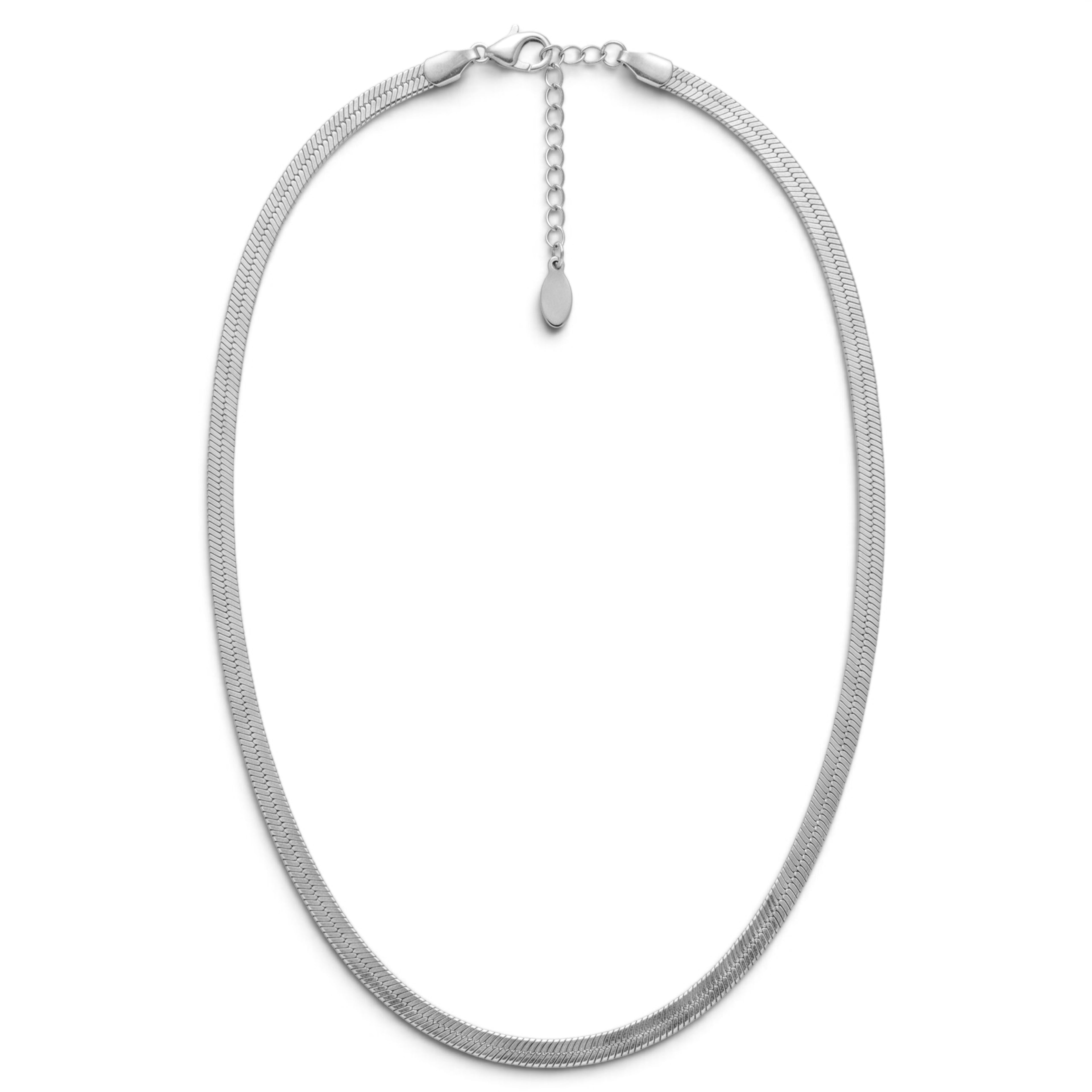 Collana Maglia Snake Piatta In Acciaio Inossidabile