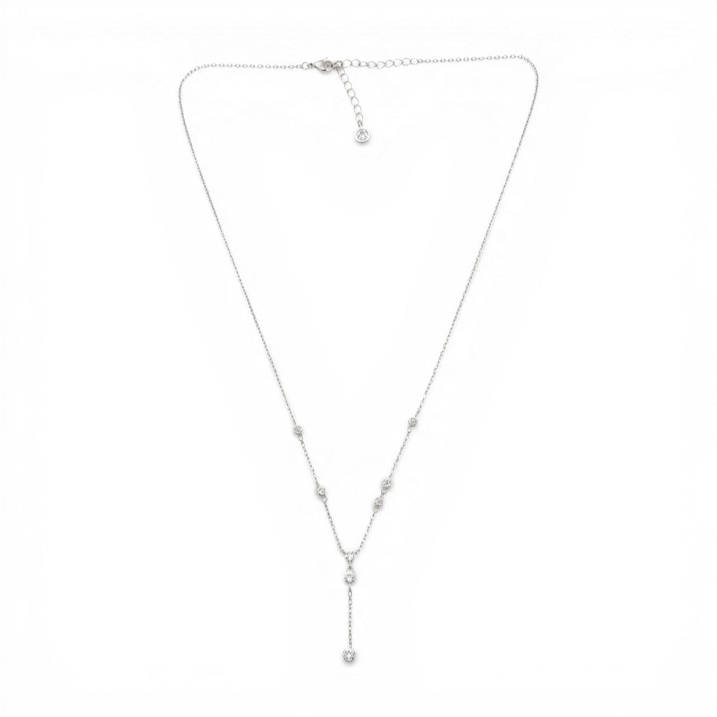 Collana a Y con Punti Luce in Argento 925