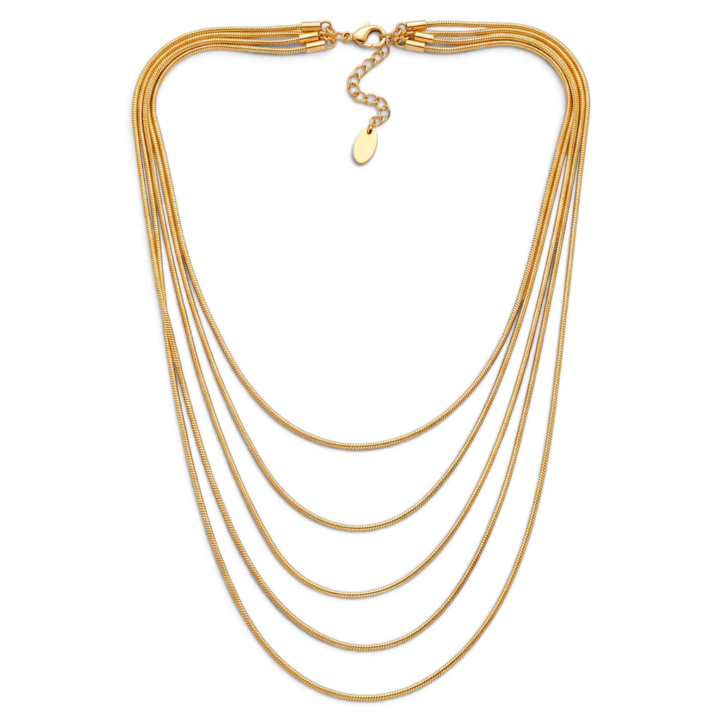 Collana Snake Multifilo In Acciaio Inossidabile