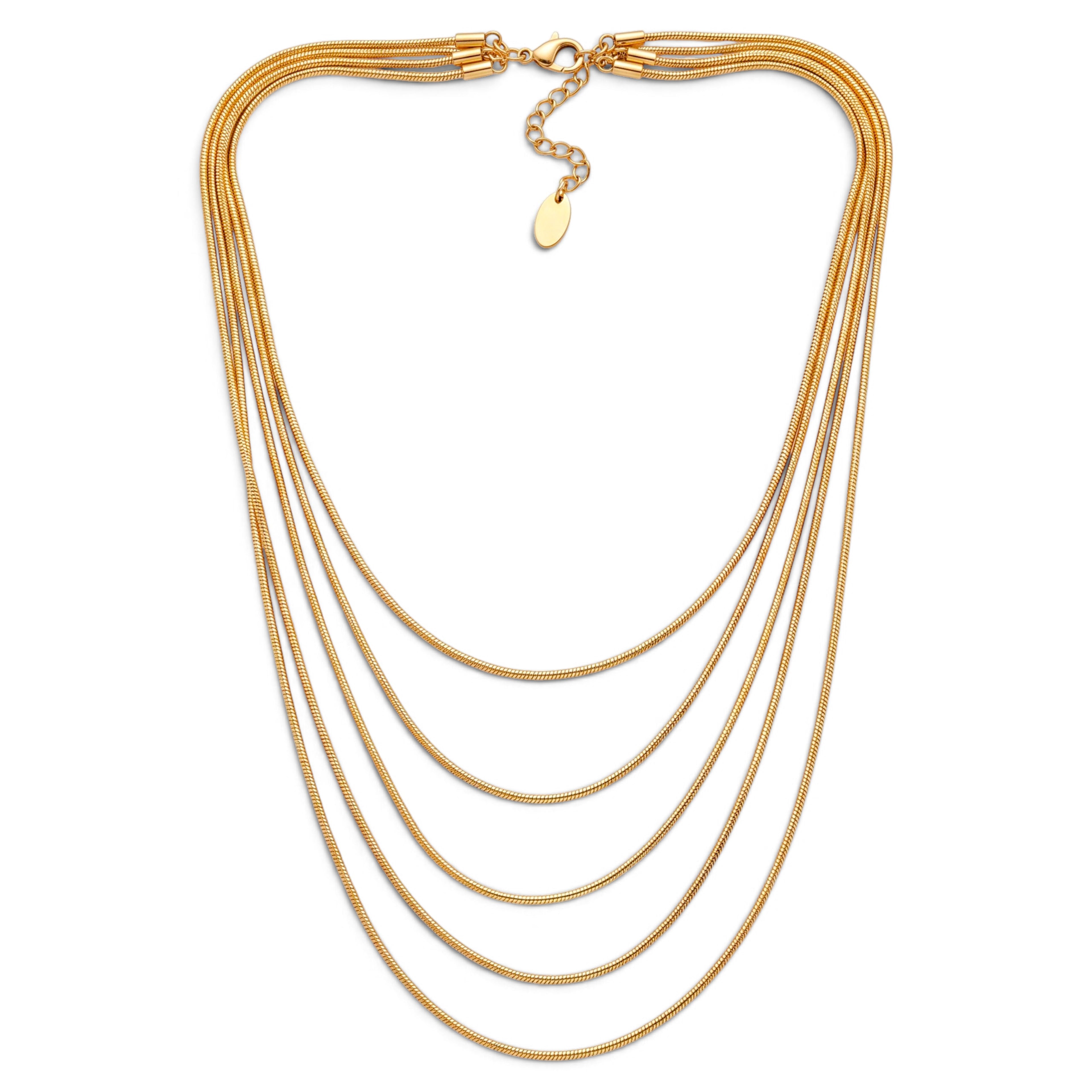 Collana Snake Multifilo In Acciaio Inossidabile