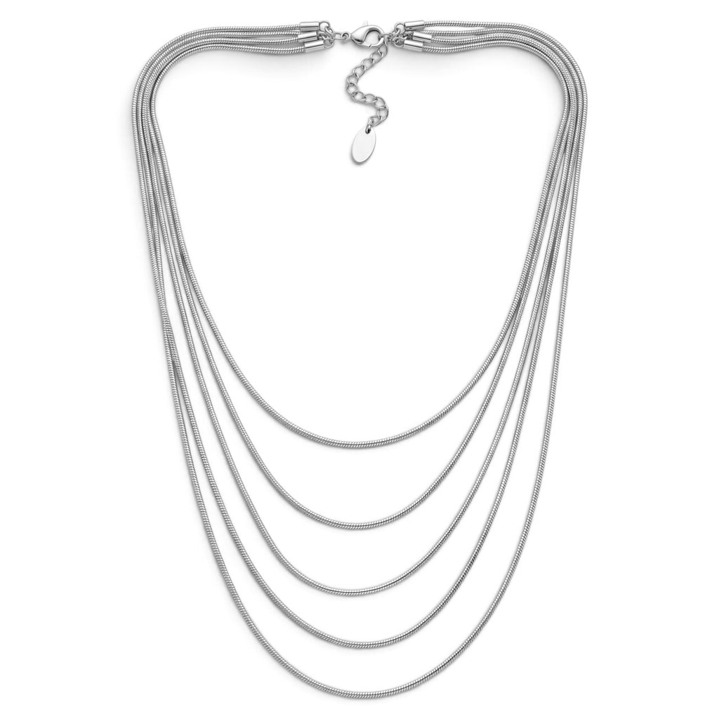 Collana Snake Multifilo In Acciaio Inossidabile