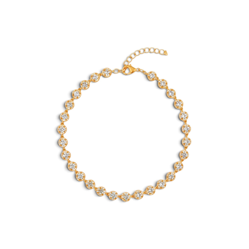 Bracciale Tennis con Zirconi Bianchi In Acciaio Inossidabile
