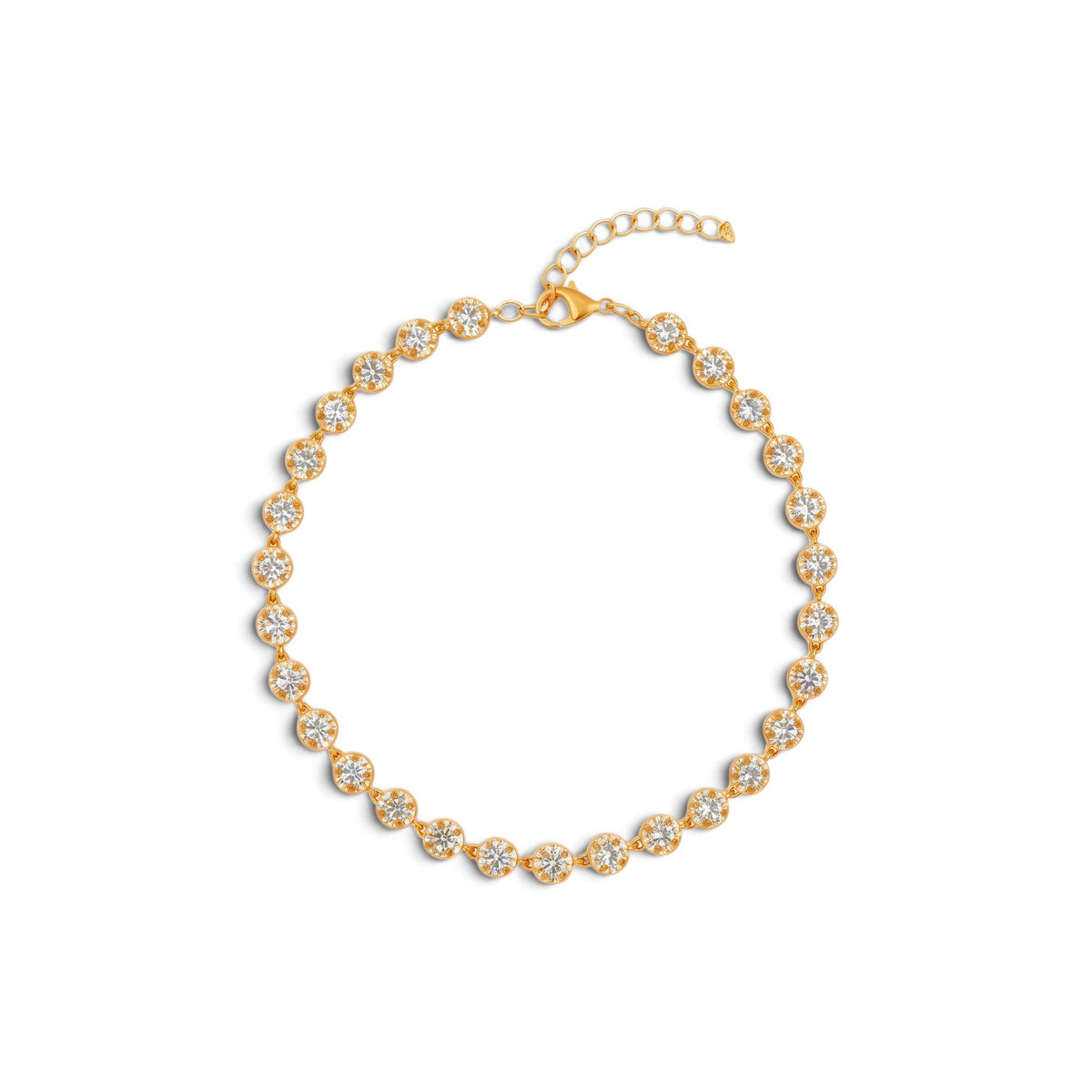 Bracciale Tennis con Zirconi Bianchi In Acciaio Inossidabile