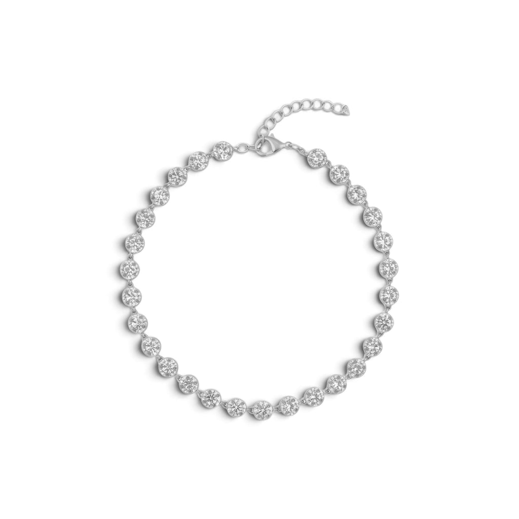 Bracciale Tennis con Zirconi Bianchi In Acciaio Inossidabile