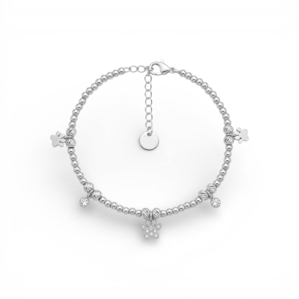 Bracciale Puppy Love con Zampine In Acciaio Inossidabile