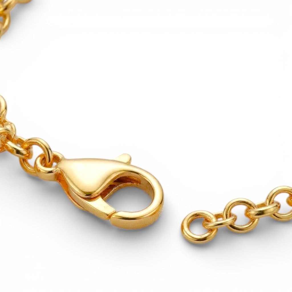 Bracciale Melodia d'Amore con Campanelle e Cuori in Acciaio Inossidabile