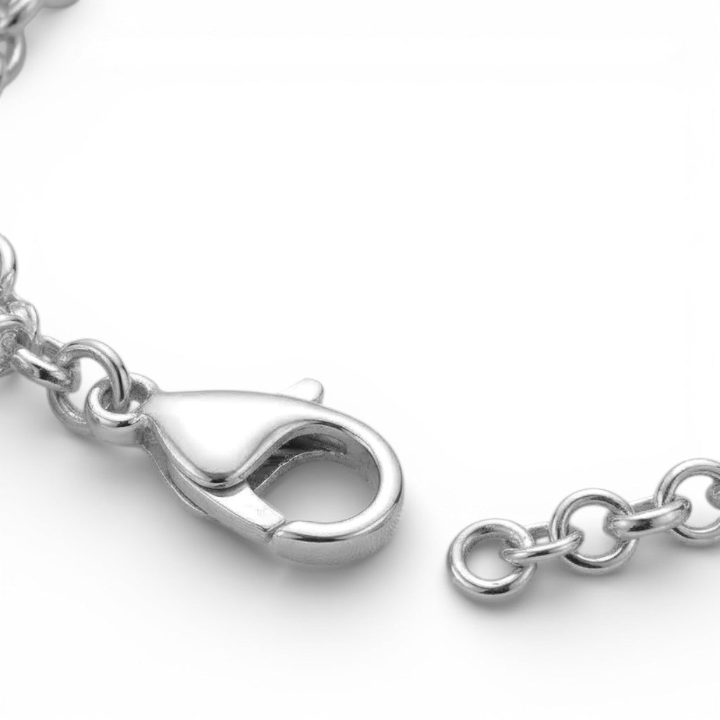 Bracciale Melodia d'Amore con Campanelle e Cuori in Acciaio Inossidabile