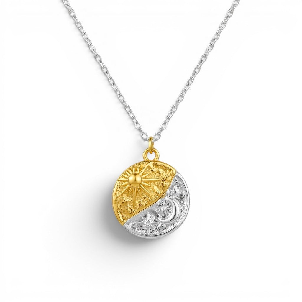 Collana Sole e Luna In Acciaio Inossidabile