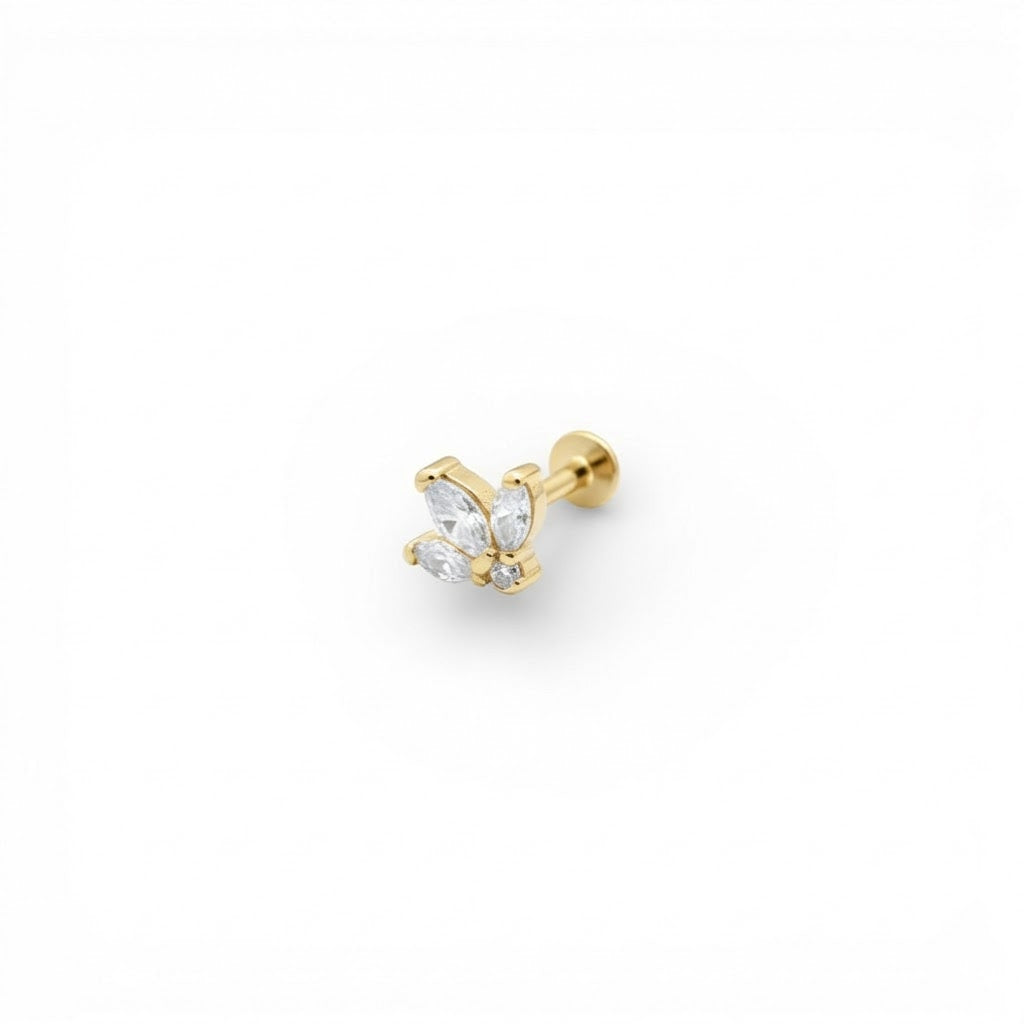 Piercing Trifoglio In Argento 925