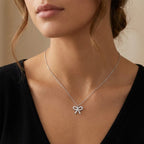 Collana con Pendente a Fiocco In Acciaio Inossidabile