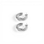 Orecchini Hoops a Tripla Fascia In Acciaio Inossidabile