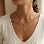 Collana Lariat Star Rain in Acciaio Inossidabile