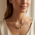 Collana Triple Hearts Bicolor In Acciaio Inossidabile