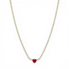 Collana Tennis Heart In Acciaio Inossidabile